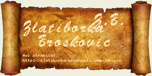 Zlatiborka Brošković vizit kartica
